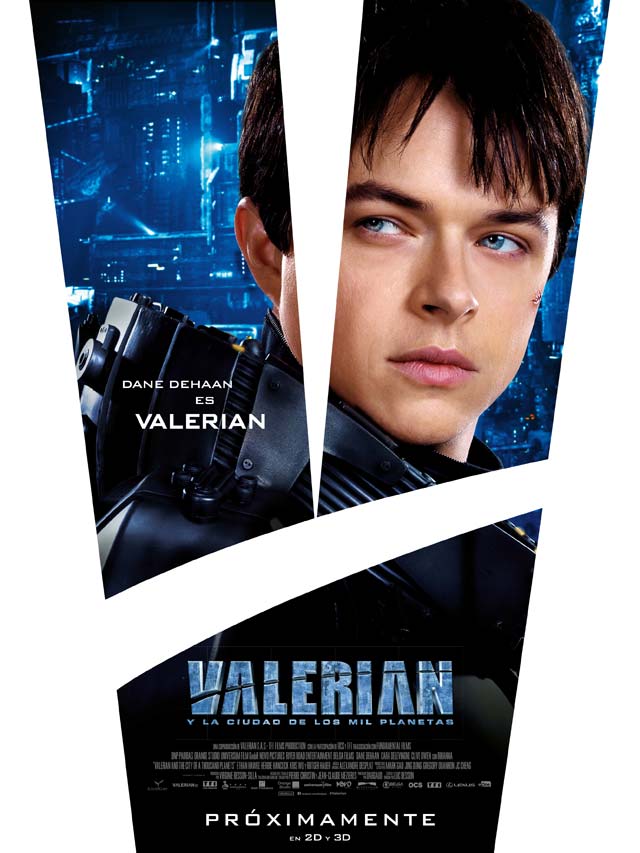 Valerian y la ciudad de los mil planetas - cartel Dane Dehaan es Valerian