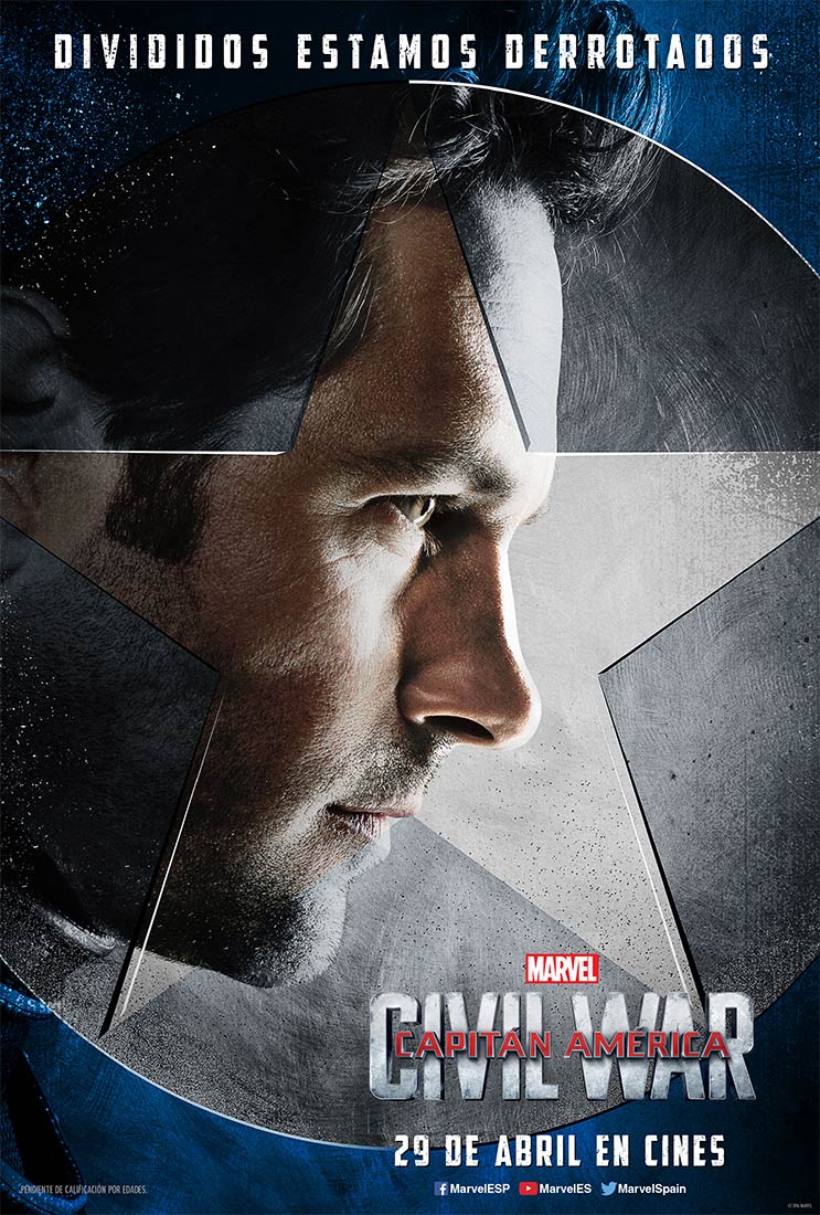 Capitán América: Civil war - cartel Paul Rudd es Ant-Man