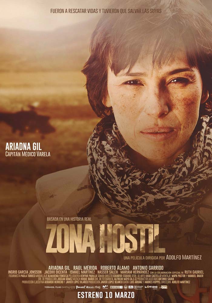 Zona hostil - cartel Ariadna Gil es la Capitán Médico Varela