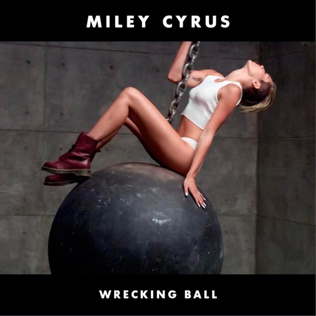 Miley Cyrus: Wrecking ball - portada