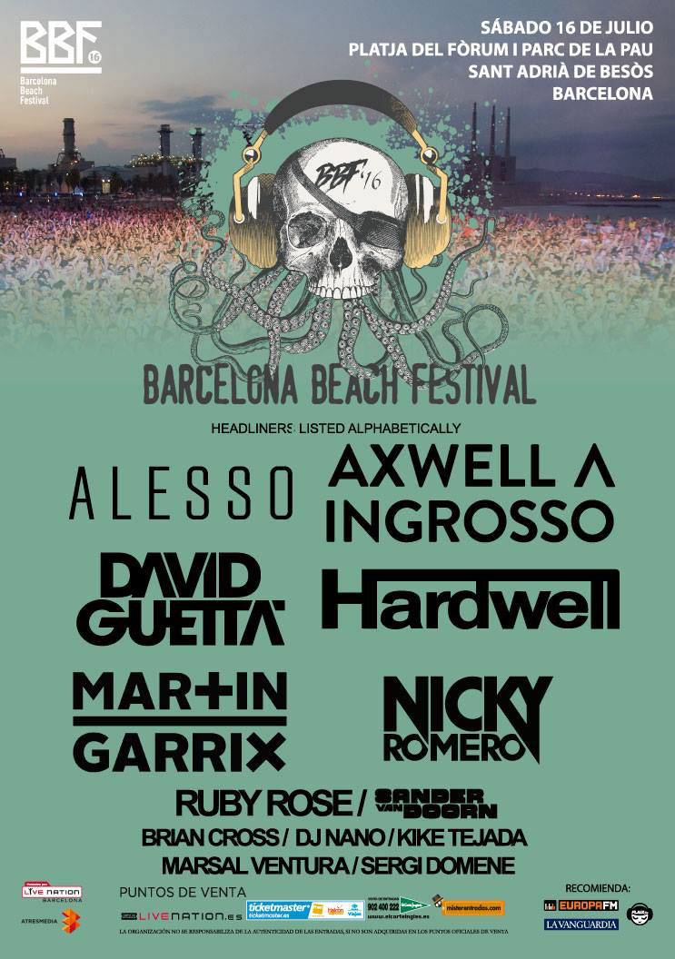 BBF Barcelona Beach Festival Cartel edición 2016
