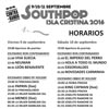 South Pop Festival Edición Isla Cristina 2016 / Horarios / 2