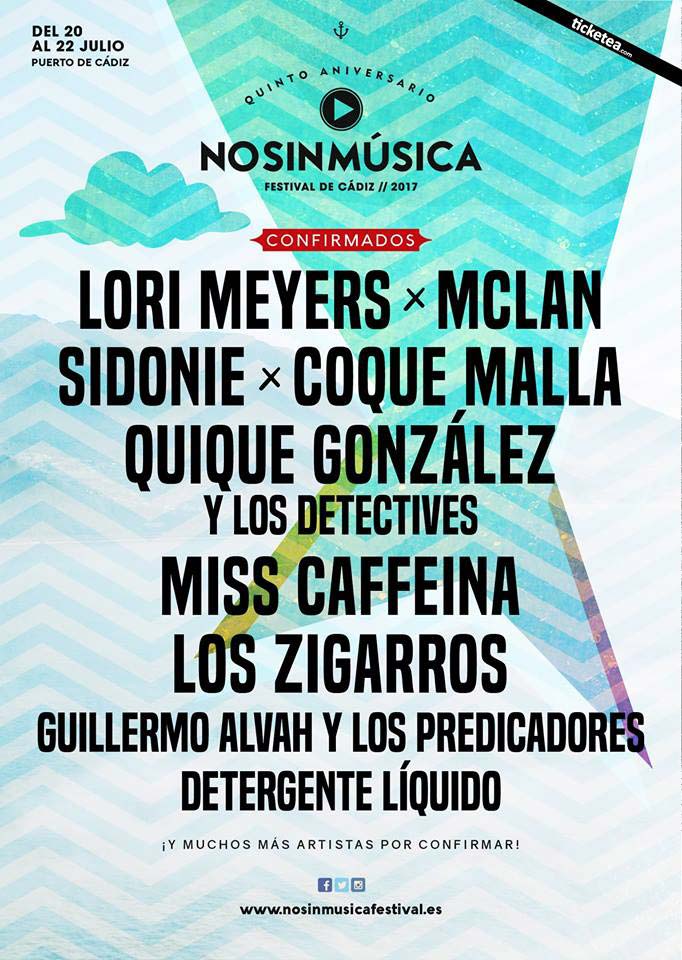 No Sin Música Festival Cartel edición 2017 / a 26 de enero de 2017