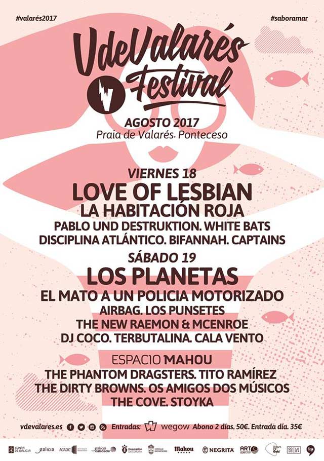 V de Valarés Festival Cartel por días edición 2017