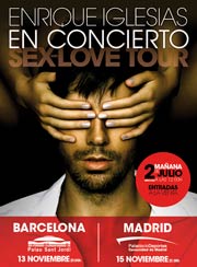 Enrique Iglesias en concierto en Barcelona y Madrid