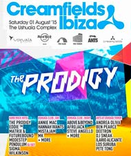 The Prodigy al Creamfields Ibiza 2015