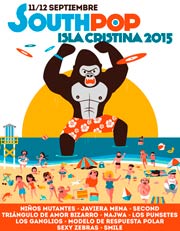 Cartel definitivo del South Pop Isla Cristina 2015