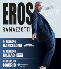 3 conciertos de Eros Ramazzotti en España en febrero de 2016