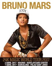 Anunciado el The 24k magic world tour de Bruno Mars