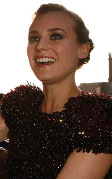 Diane Kruger Malditos bastardos Premiere en Los Ángeles