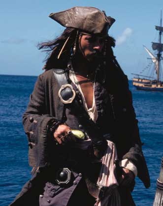 Johnny Depp Piratas del Caribe. La Maldición de la Perla negra
