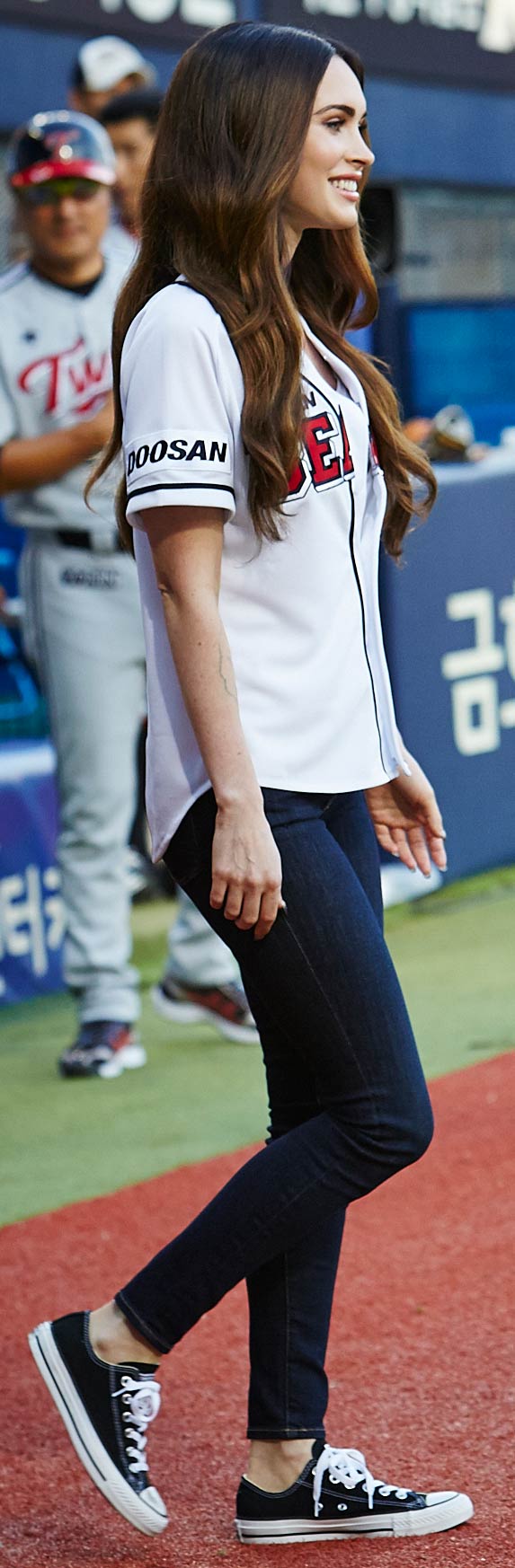 Megan Fox Ninja Turtles Premiere en Corea del Sur en Seúl - Evento béisbol