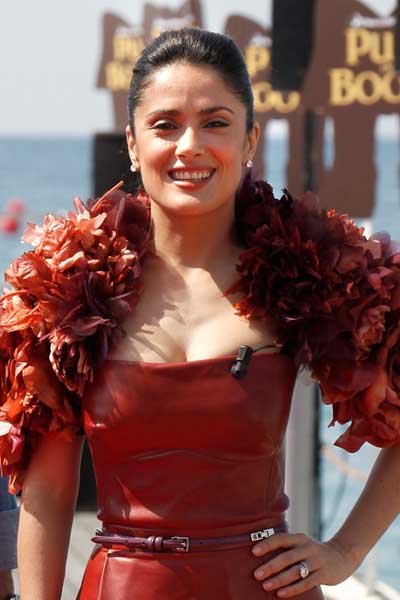 Salma Hayek El gato con botas Photocall Cannes 2011