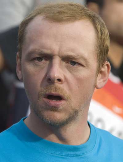 Simon Pegg Corredor de fondo