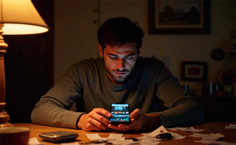 Hombre con smartphone