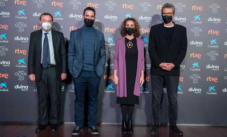 Lectura de nominaciones Goya 2021 con Federico G. Niño, Dani Rovira, Ana Belén y Mariano Barroso