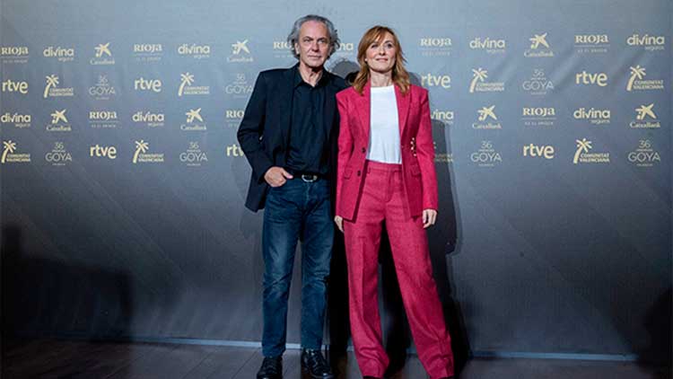 José Coronado y Nathalie Poza en el acto de lectura de las nominaciones a los Premios Goya 2022