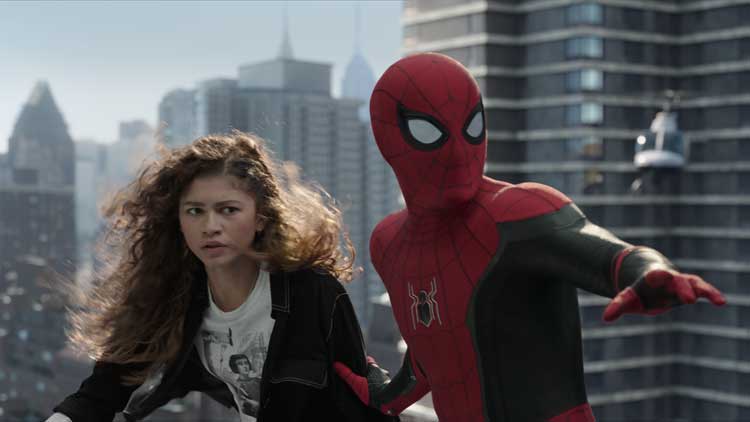 Zendaya como MJ y Tom Holland como Spider-Man en 'Spider-Man: No way home'