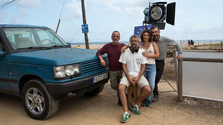 El cineasta Pau Durà junto a los actores Javier Gutiérrez, Teresa Saponangelo y Luis Zahera