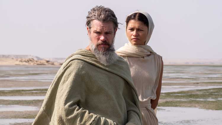 Matt Damon y Zendaya en 'La odisea'