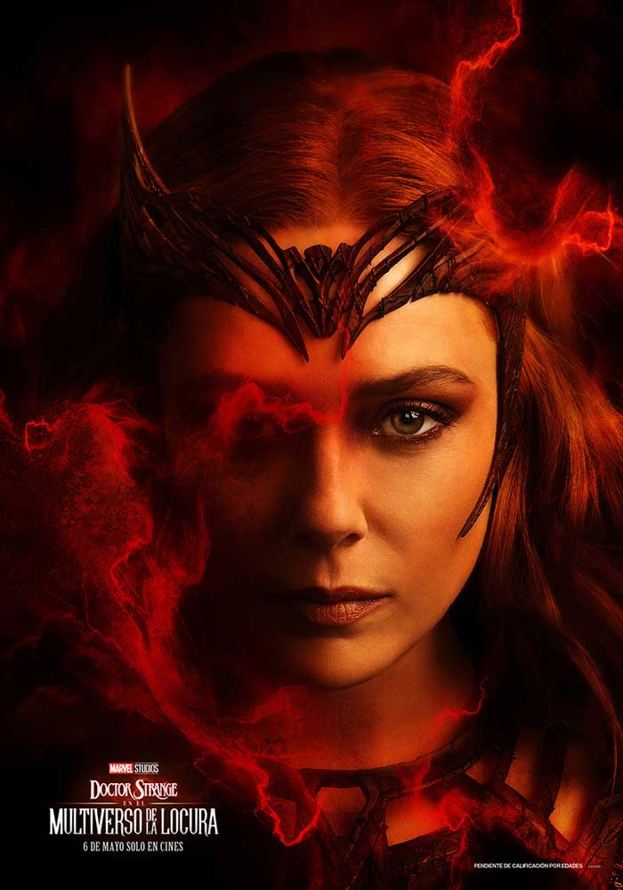 Doctor Strange en el multiverso de la locura - cartel Elizabeth Olsen es Wanda Maximoff / Scarlet Witch