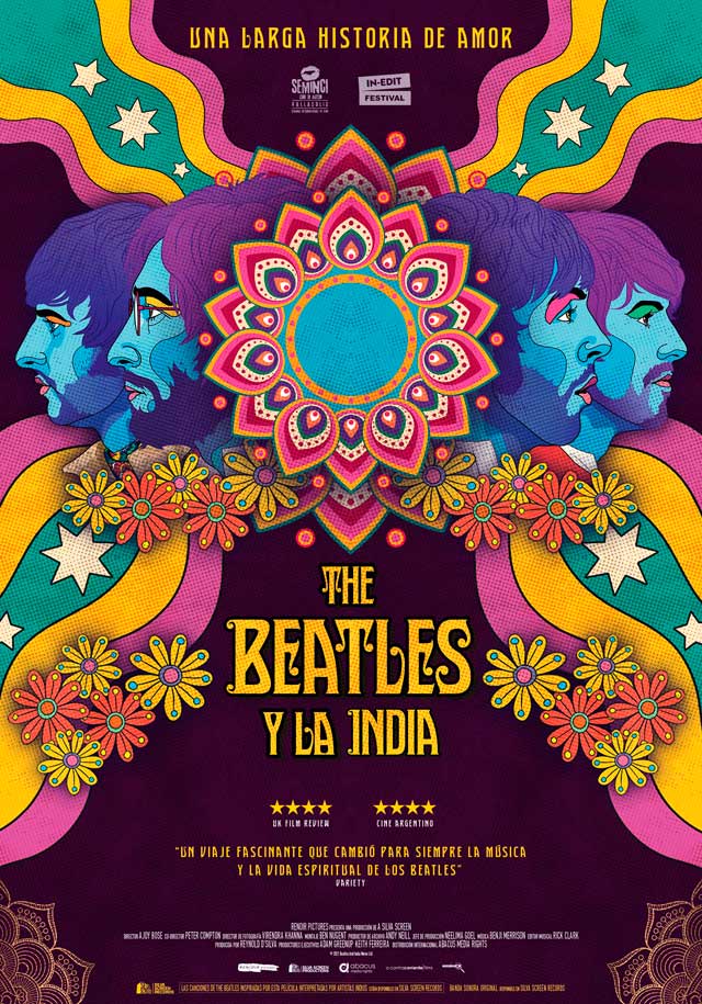 The Beatles y la India - cartel