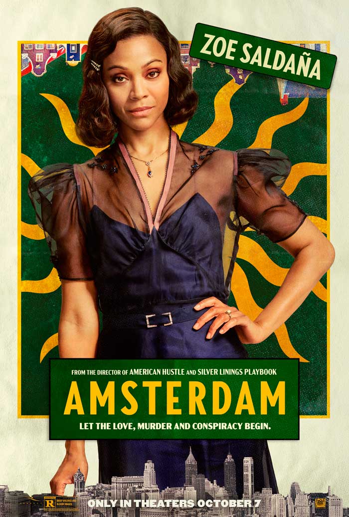Ámsterdam - cartel Zoe Saldana