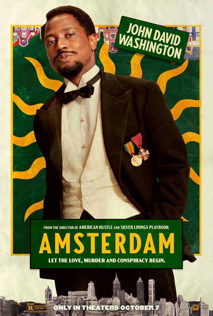 Ámsterdam - cartel John David Washington