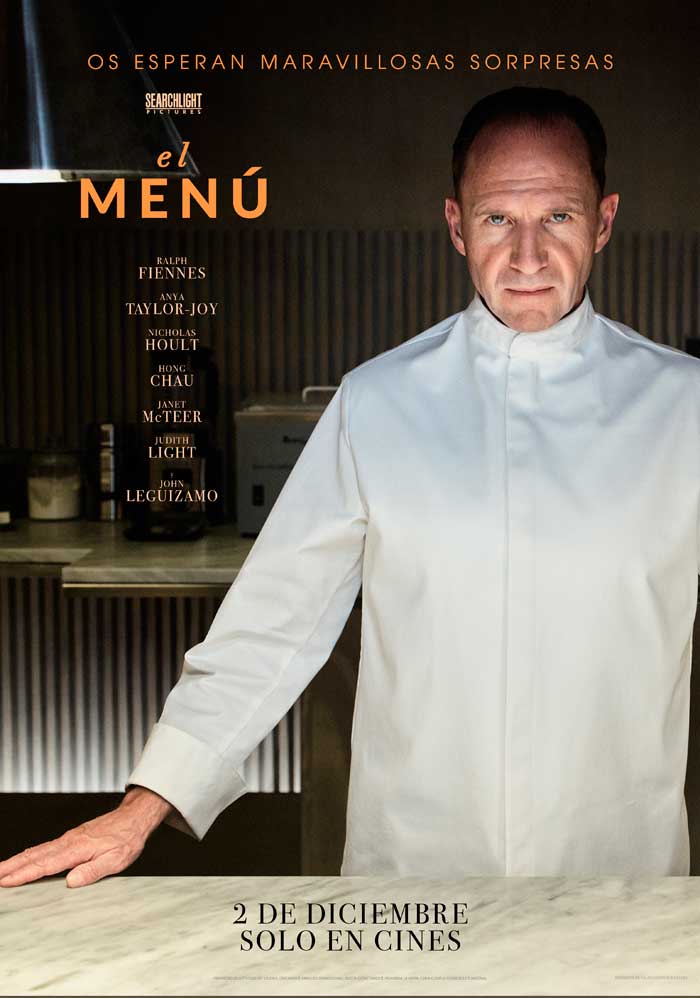 El menú - cartel Ralph Fiennes es el Chef