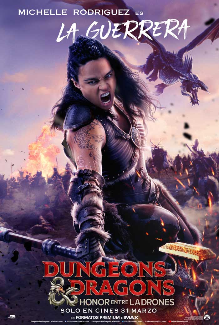 Dungeons & dragons: Honor entre ladrones - cartel Michelle Rodriguez es la Guerrera