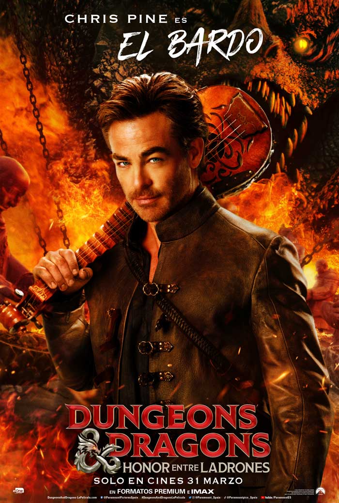 Dungeons & dragons: Honor entre ladrones - cartel Chris Pine es el Bardo