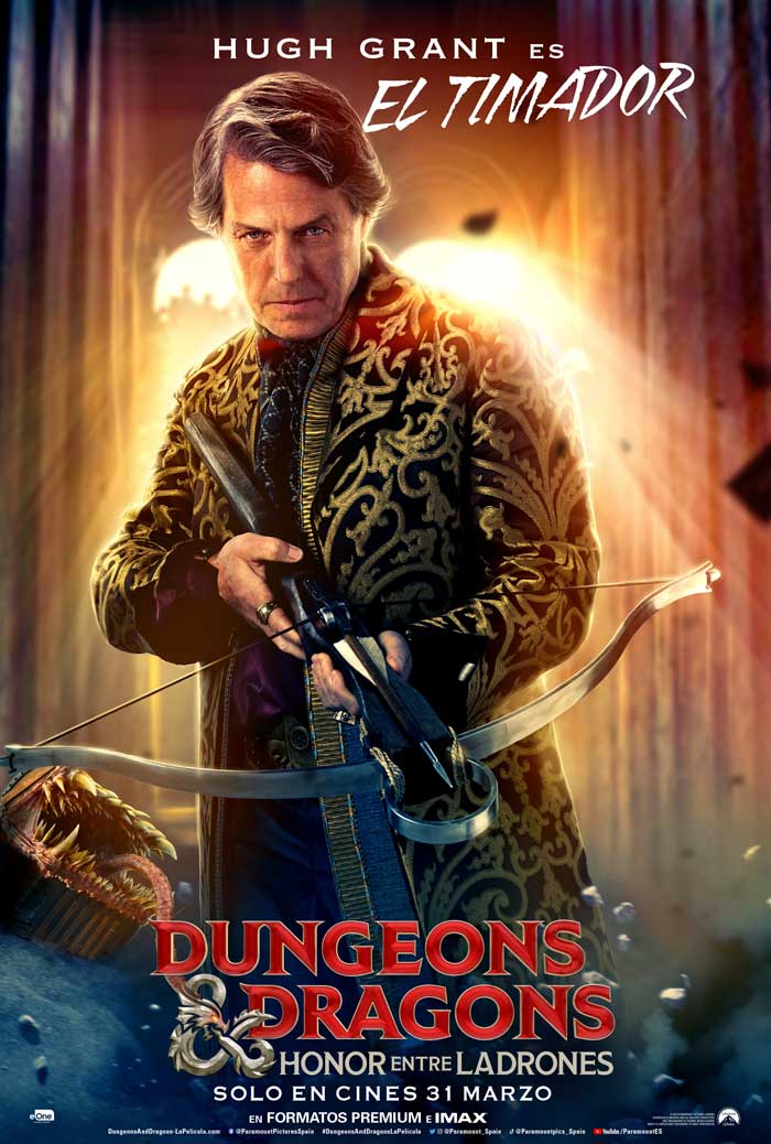 Dungeons & dragons: Honor entre ladrones - cartel Hugh Grant es el Timador