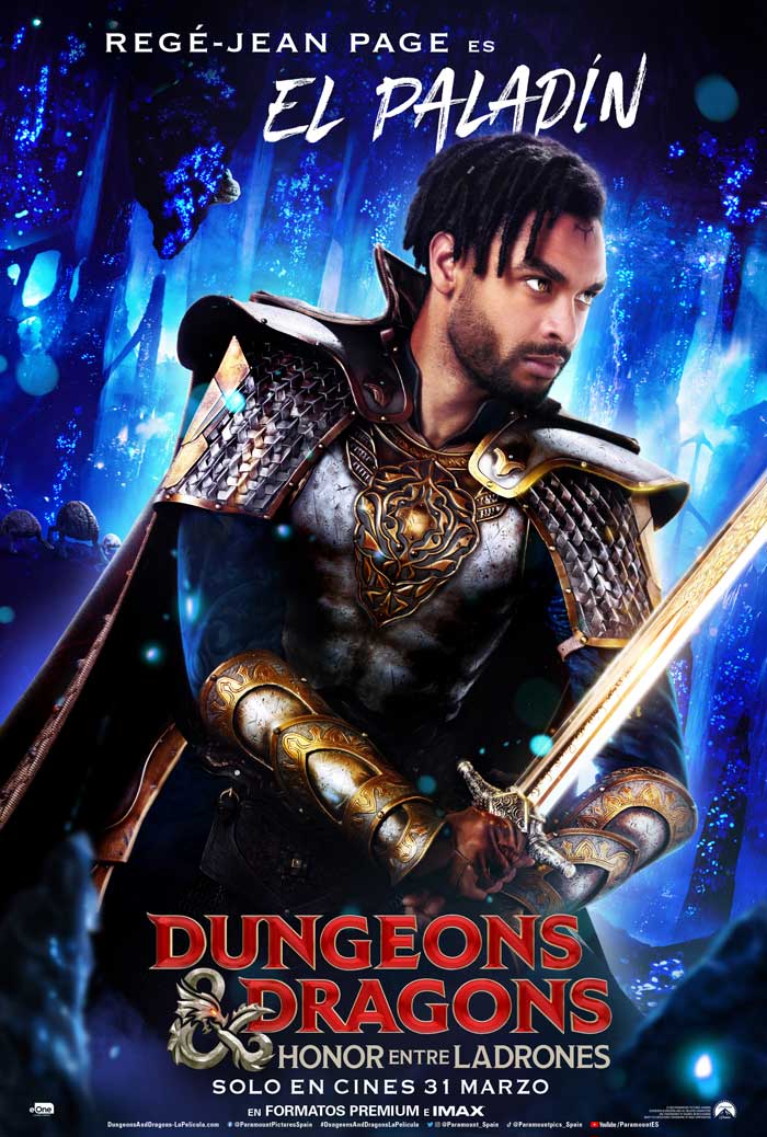 Dungeons & dragons: Honor entre ladrones - cartel Regé-Jean Page es el Paladín