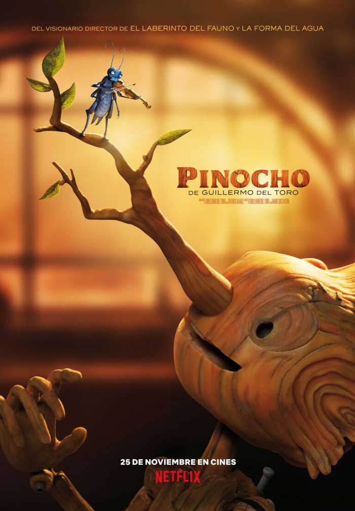 Pinocho de Guillermo del Toro - cartel