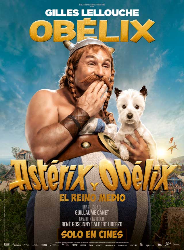 Astérix y Obélix y el reino medio - cartel Guilles Lellouche es Obélix
