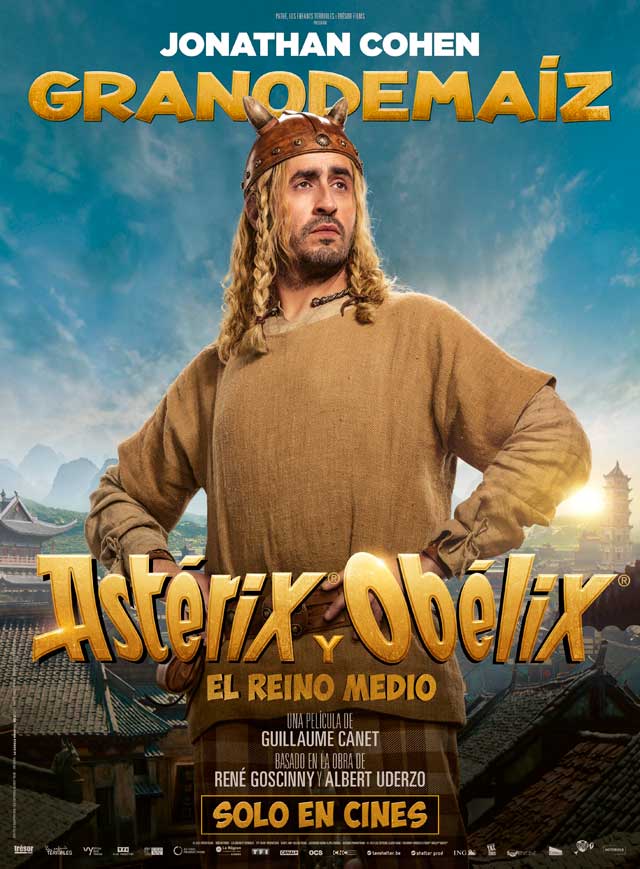 Astérix y Obélix y el reino medio - cartel Jonathan Cohen es Granodemaíz