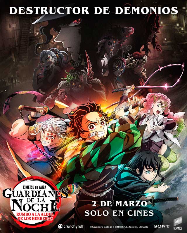 Guardianes de la noche: Kimetsu no yaiba - Rumbo a la aldea de los herreros - cartel