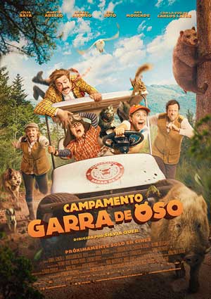 Cartel de Campamento garra de oso
