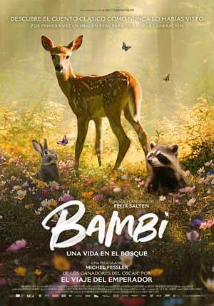 Cartel de Bambi, una vida en el bosque