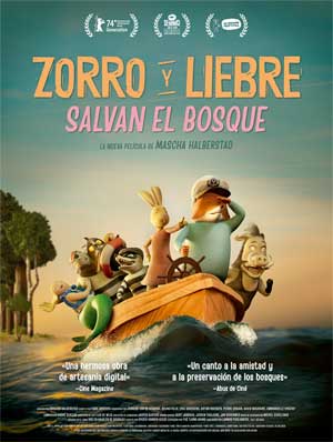 Cartel de Zorro y Liebre salvan el bosque