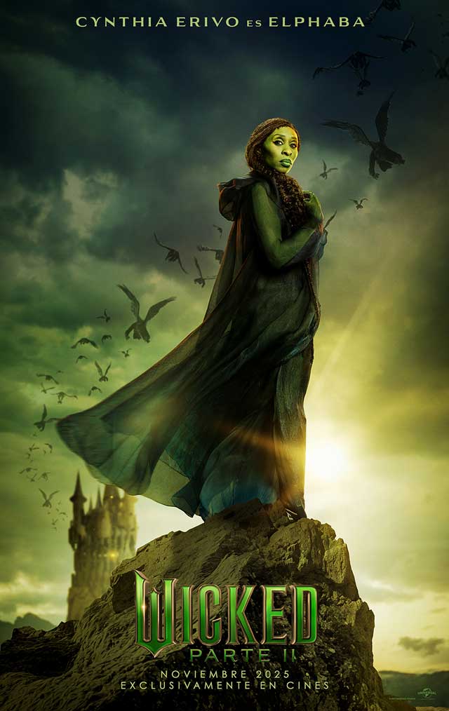 Wicked Parte II - cartel Cynthia Erivo es Elphaba