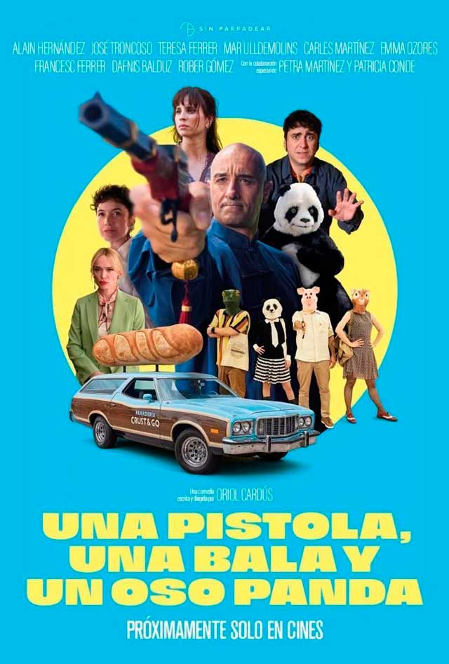 Una pistola, una bala y un oso panda - cartel