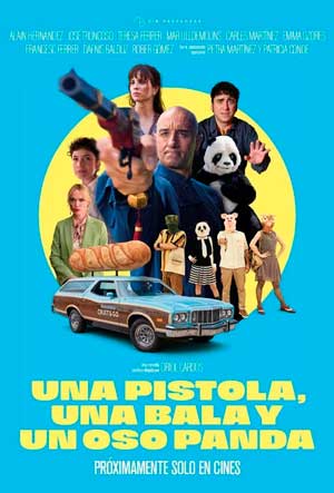 Cartel de Una pistola, una bala y un oso panda