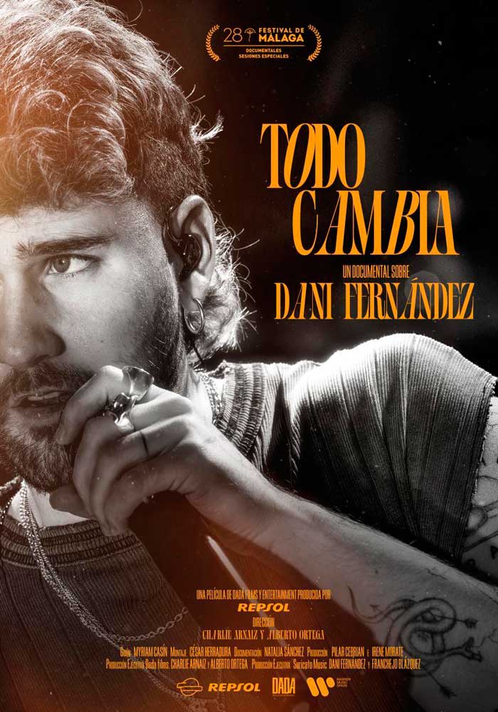 Dani Fernández. Todo cambia - cartel
