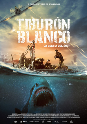 Cartel de Tiburón blanco. La bestia del mar