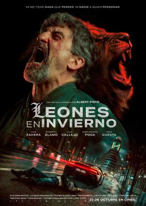 Cartel de Leones en invierno