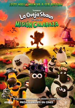 Cartel de La oveja Shaun: Misión calabaza