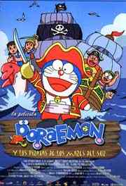 Cartel de Doraemon y los piratas de los mares del sur