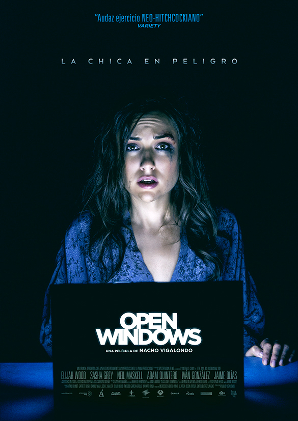 Open windows - cartel Sasha Grey - la chica en peligro
