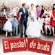 El pastel de boda cartel reducido